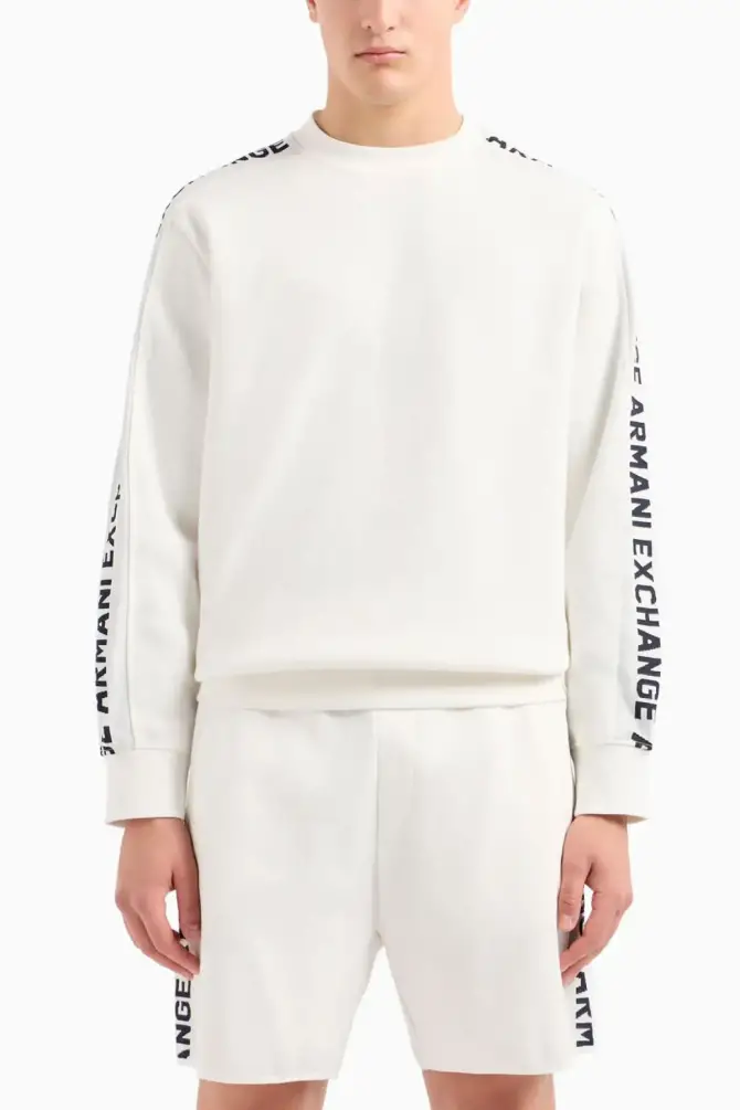 Armani Exchange Erkek Sweatshirt Beyaz 3DZMLAZJLGZ - 1