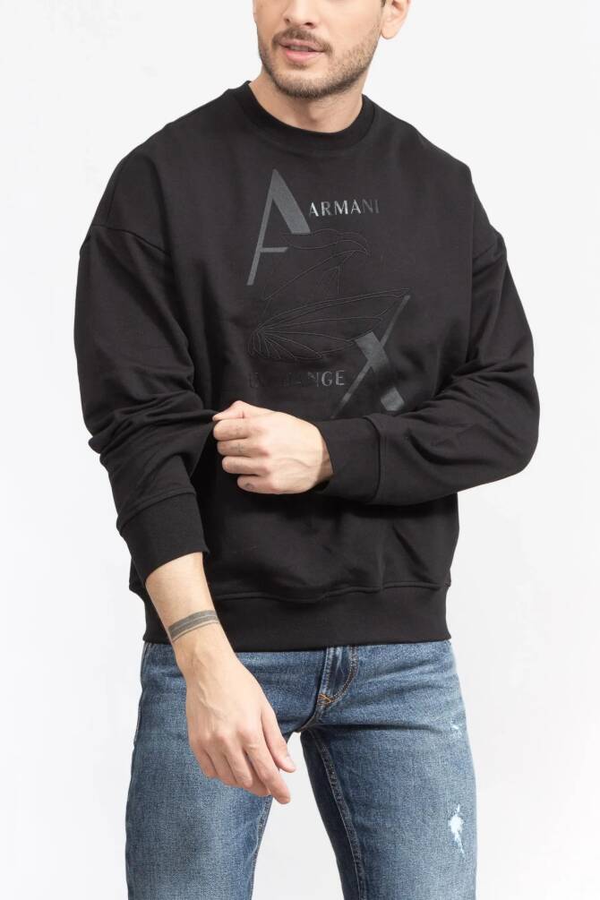 Armani Exchange Erkek Sweatshirt Siyah 6RZMAMZJ9KZ - 3