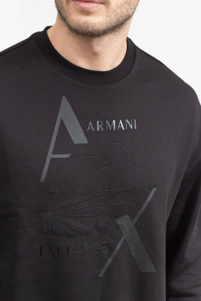 Armani Exchange Erkek Sweatshirt Siyah 6RZMAMZJ9KZ - 2