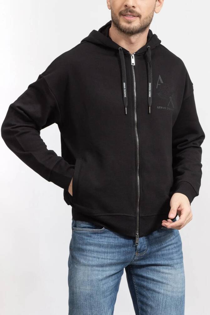 Armani Exchange Erkek Sweatshirt Siyah 6RZMALZJ9KZ - 1