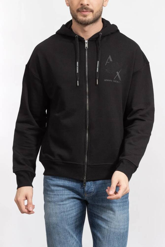 Armani Exchange Erkek Sweatshirt Siyah 6RZMALZJ9KZ - 3