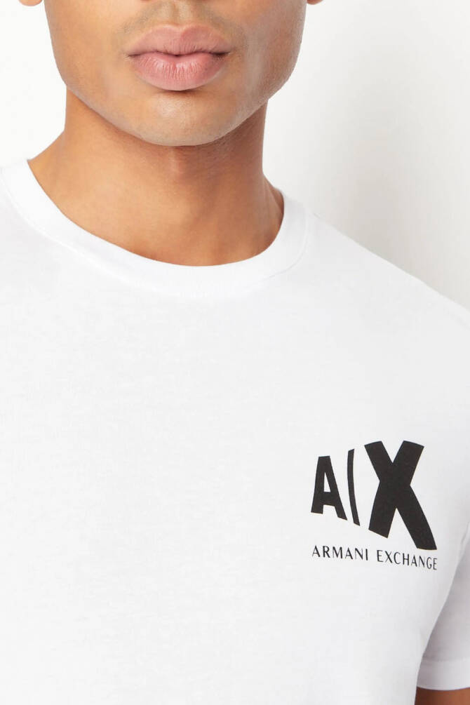 Armani Exchange Erkek Tişört Beyaz 3RZTAFZJGCZ - 2