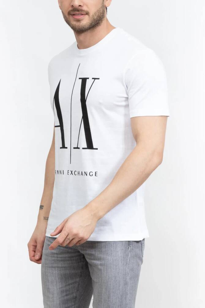 Armani Exchange Erkek Tişört Beyaz 8NZTPAZJQAZ - 3