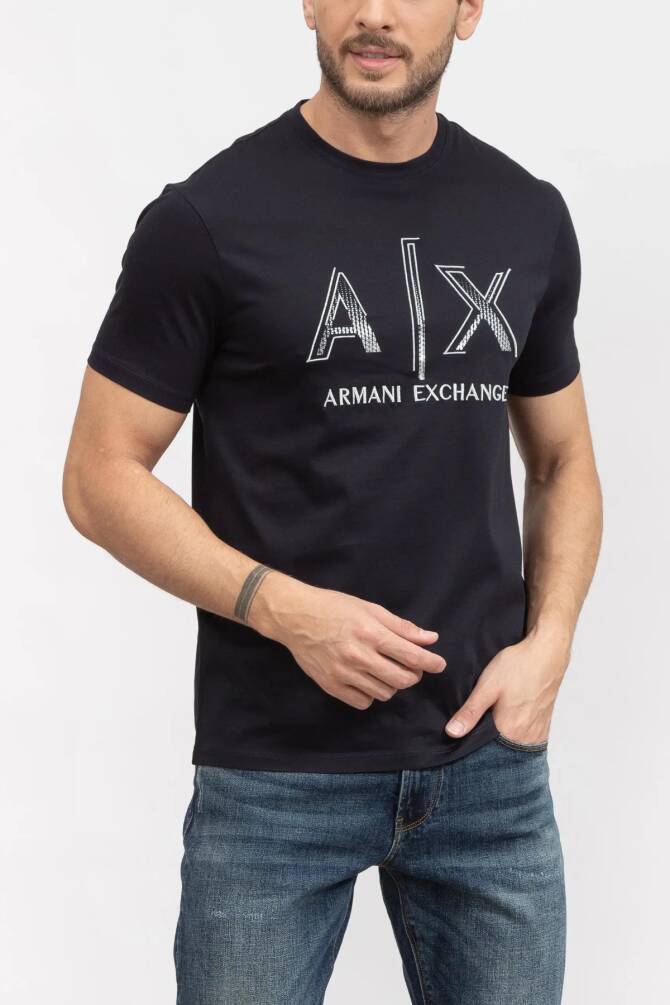 Armani Exchange Erkek Tişört Lacivert 3RZTRCZJ9AZ - 3