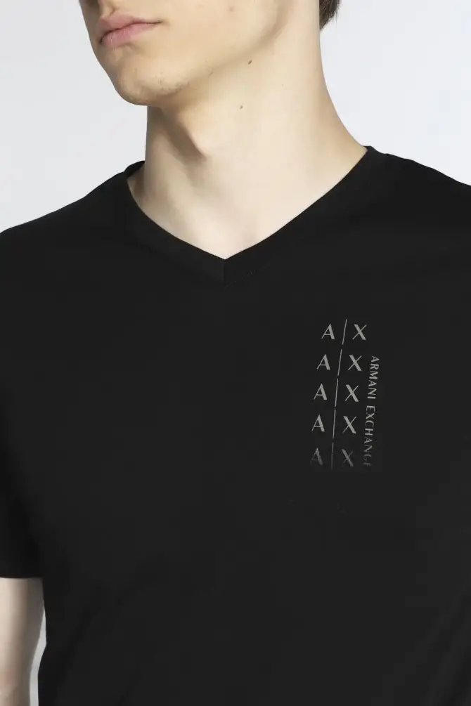 Armani Exchange Erkek Tişört Siyah 6LZTFCZJH4Z - 2