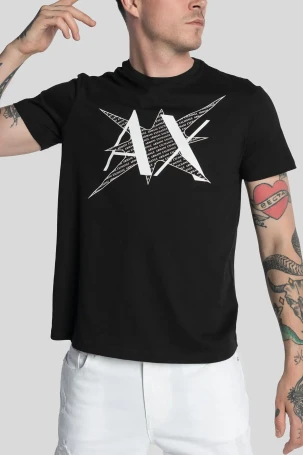 Armani Exchange Erkek Tişört Siyah 3LZTFDZJ8EZ - 3