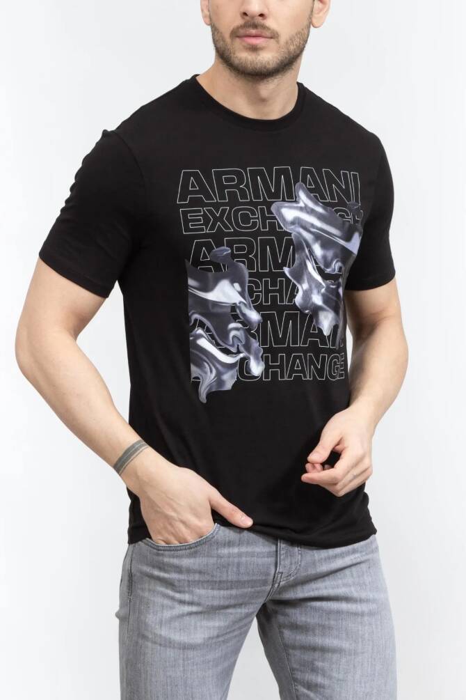 Armani Exchange Erkek Tişört Siyah 6RZTHLZJ8EZ - 1