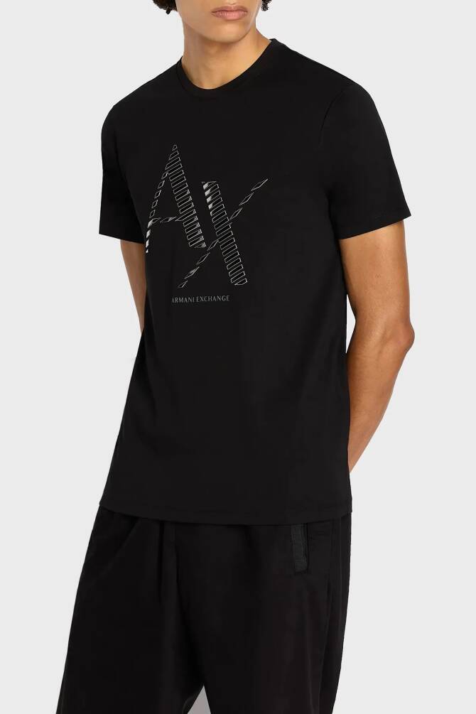 Armani Exchange Erkek Tişört Siyah 6RZTKDZJBYZ - 1