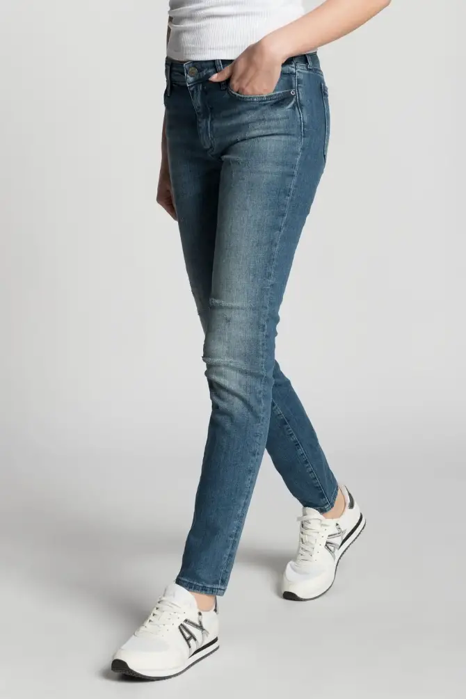 Armani Exchange Kadın Pantalon İndigo Denim 3LYJ01Y1SXZ - 4