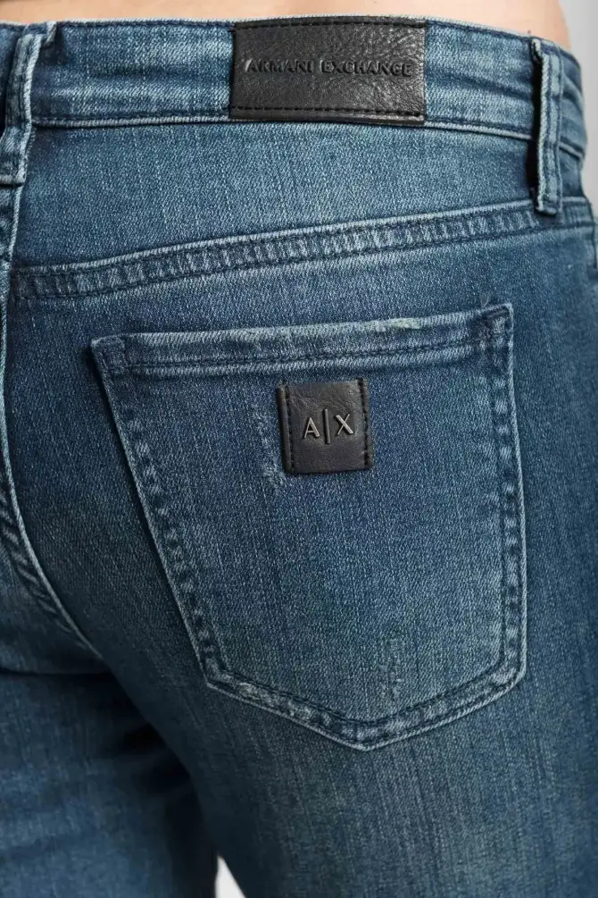 Armani Exchange Kadın Pantalon İndigo Denim 3LYJ01Y1SXZ - 5