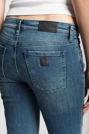 Armani Exchange Kadın Pantalon İndigo Denim 3LYJ01Y1SXZ - 6