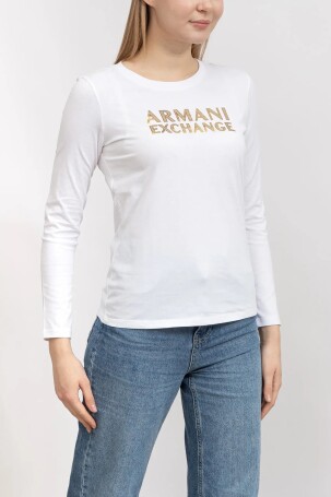 Armani Exchange Kadın Tişört Beyaz 6RYT56YJ8QZ - 3