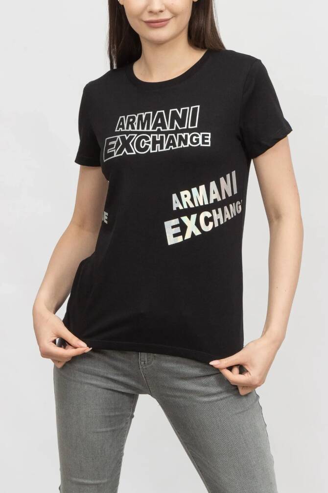 Armani Exchange Kadın Tişört Siyah 3RYTBDYJCHZ - 3