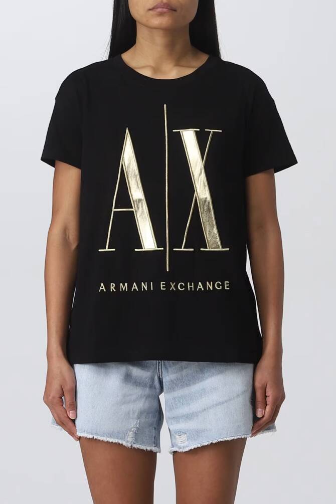 Armani Exchange Kadın Tişört Siyah 8NYTMXYJG3Z - 1