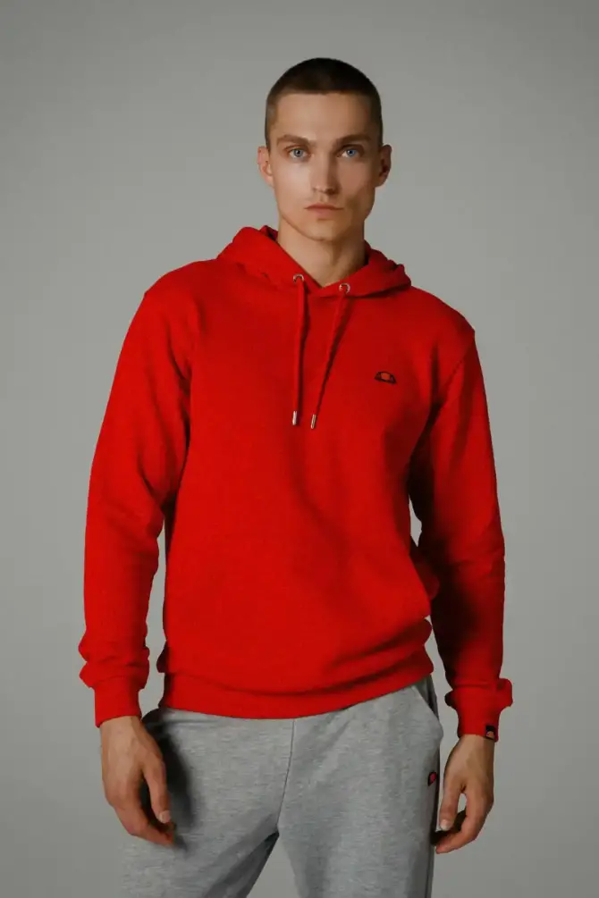 Ellesse Erkek Kapüşonlu Erkek Sweatshirt Kırmızı - 1