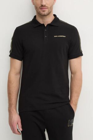 Karl Lagerfeld Erkek Polo Yaka T-Shirt Siyah 745461551235 POLO - 1