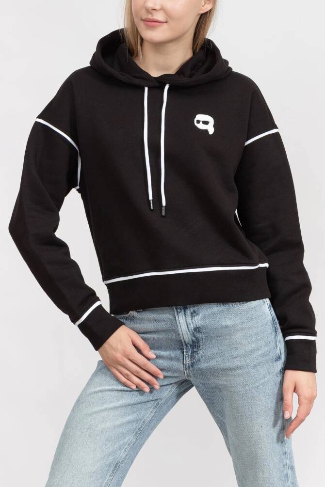 Karl Lagerfeld Kadın Sweatshirt Siyah - 3