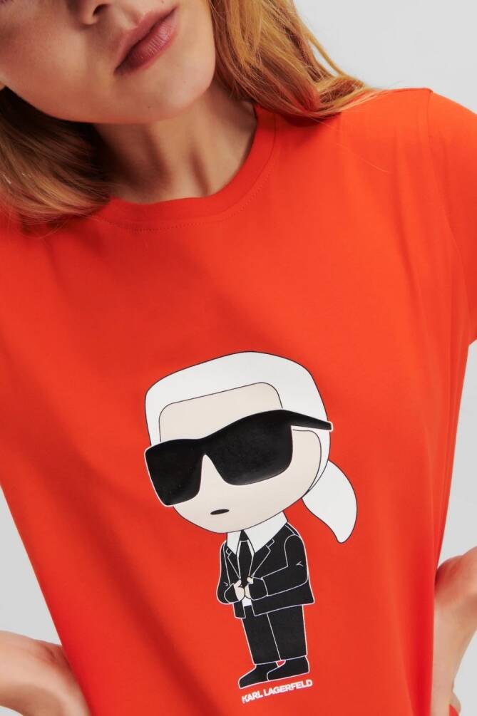 Karl Lagerfeld Kadın Tişört Kırmızı - 2