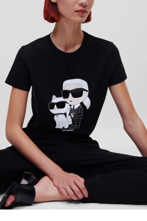 Karl Lagerfeld Kadın Tişört Siyah - 2