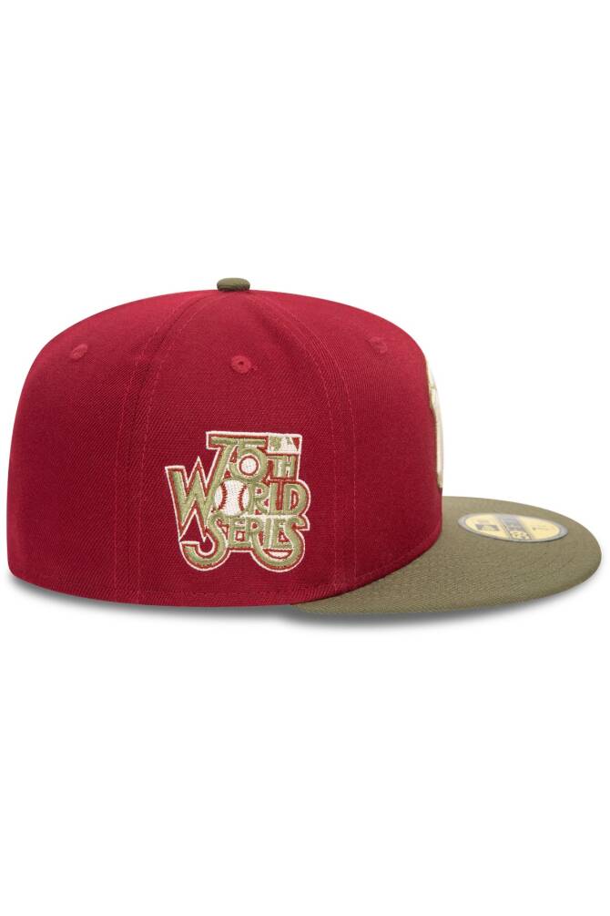 New Era Mlb Contrast Pin 59Fifty Neyyan Car 712 Şapka Koyu Kırmızı - 4