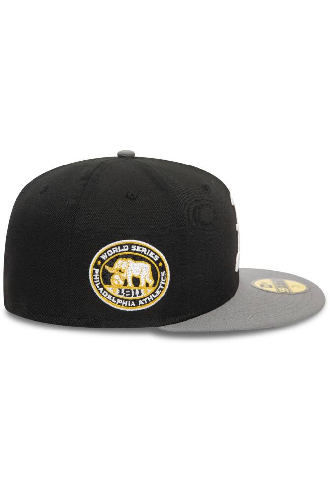 New Era Mlb Contrast Pin 59Fifty Oakath Blk 712 Şapka Siyah - 4