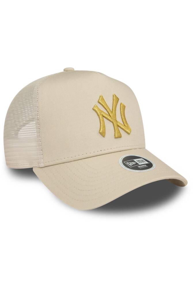 New Era Wmns Metallic Trucker Neyyan Stnmtg Şapka Bej - 3