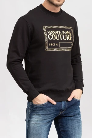 Versace Jeans Couture Erkek Sweatshirt Siyah/Altın - 1