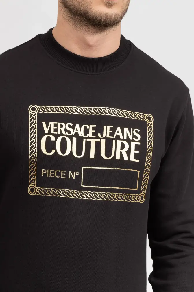 Versace Jeans Couture Erkek Sweatshirt Siyah/Altın - 2