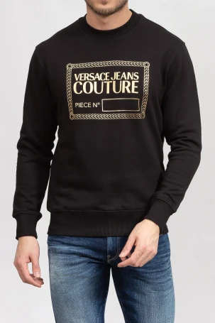 Versace Jeans Couture Erkek Sweatshirt Siyah/Altın - 3