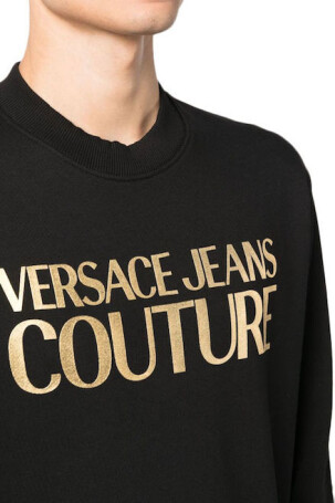 Versace Jeans Couture Erkek Sweatshirt Siyah/Altın - 5