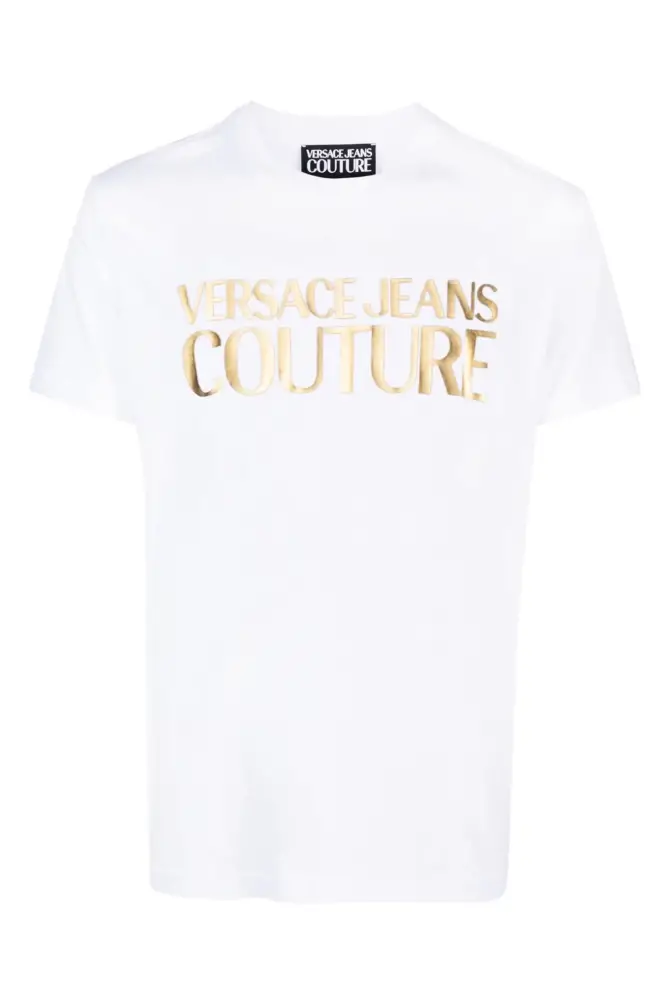 Versace Jeans Couture Erkek Tişört Beyaz/Altın - 5