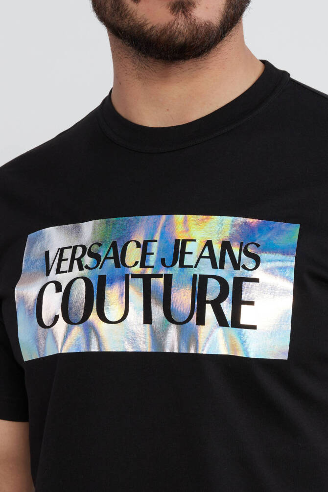 Versace Jeans Couture Erkek Tişört Siyah - 2