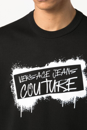 Versace Jeans Couture Erkek Tişört Siyah - 4