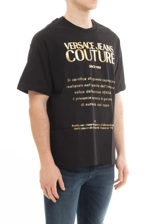 Versace Jeans Couture Erkek Tişört Siyah/Altın - 3