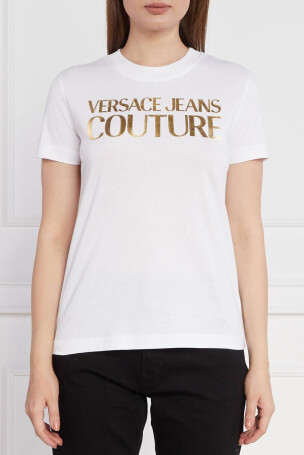 Versace Jeans Couture Kadın Tişört Beyaz/Altın - 2